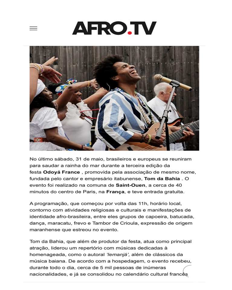 ODOYA FRANCE 2025 TOM DA BAHIA