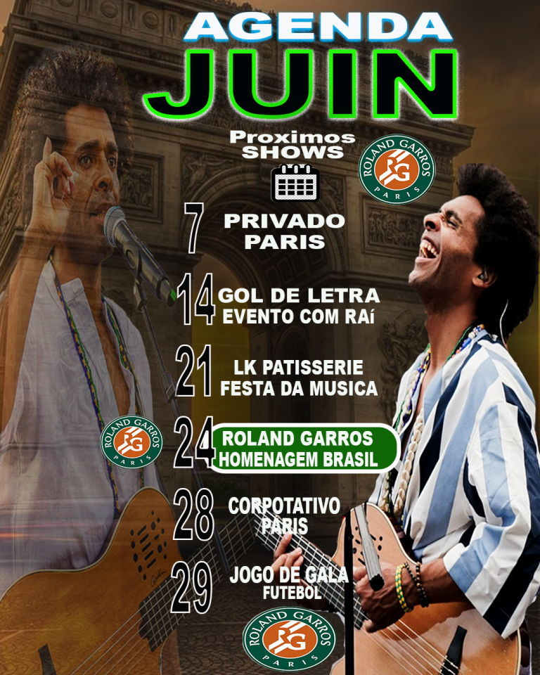 L'agenda Juin de l'artiste TOM DA BAHIA est sorti